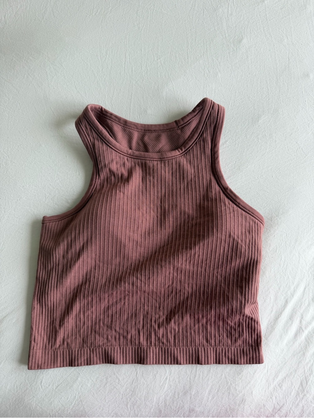 lululemon athletica Ribbed Cropped Tank - Mauve
